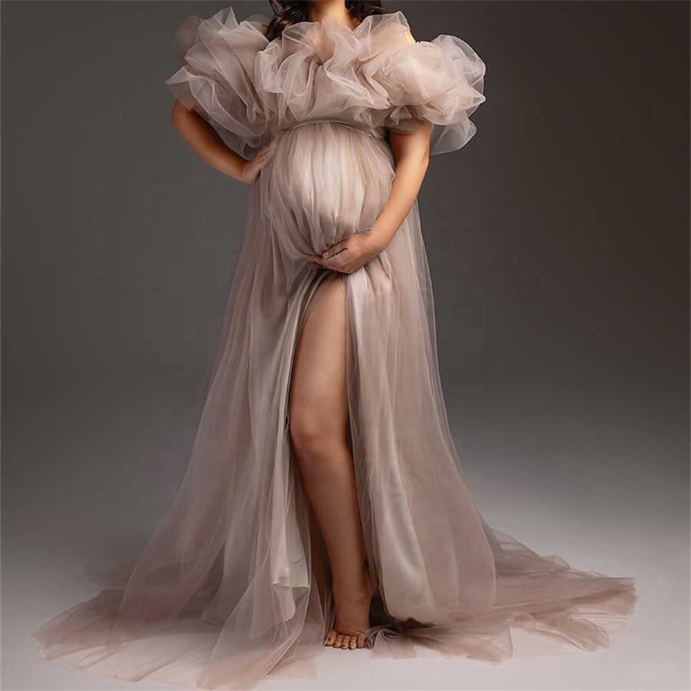 Photography Word - Gaun Fotografi Bersalin Gaun Tulle Foto