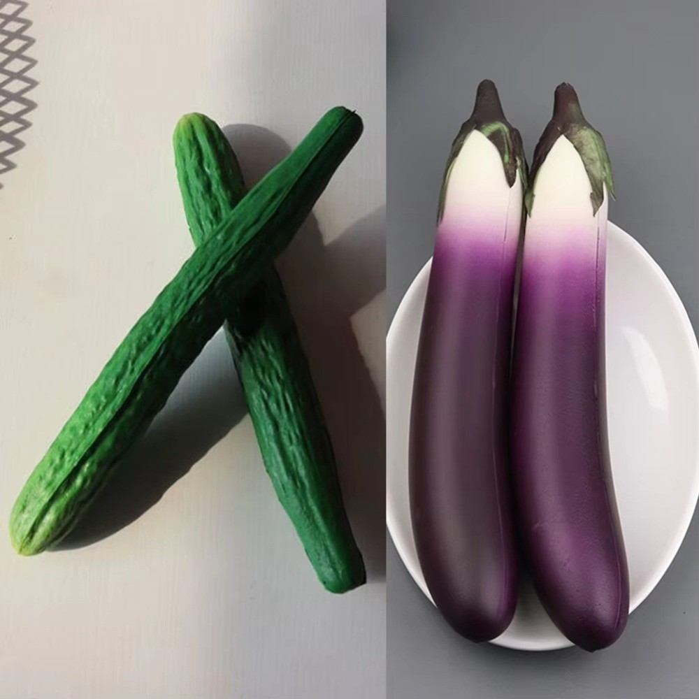 Photography Still Life - Sayuran Buatan PU Mentimun Terong Simulasi