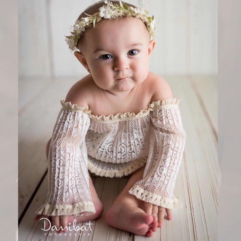 Photography Word - Pakaian Bayi Perempuan Gaun Renda Bunga