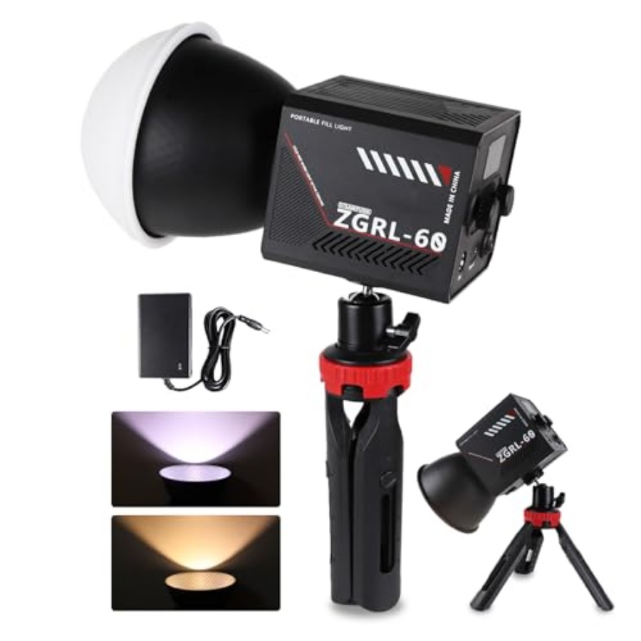 Photography Studio - Lampu Video LED COB 60W Portabel