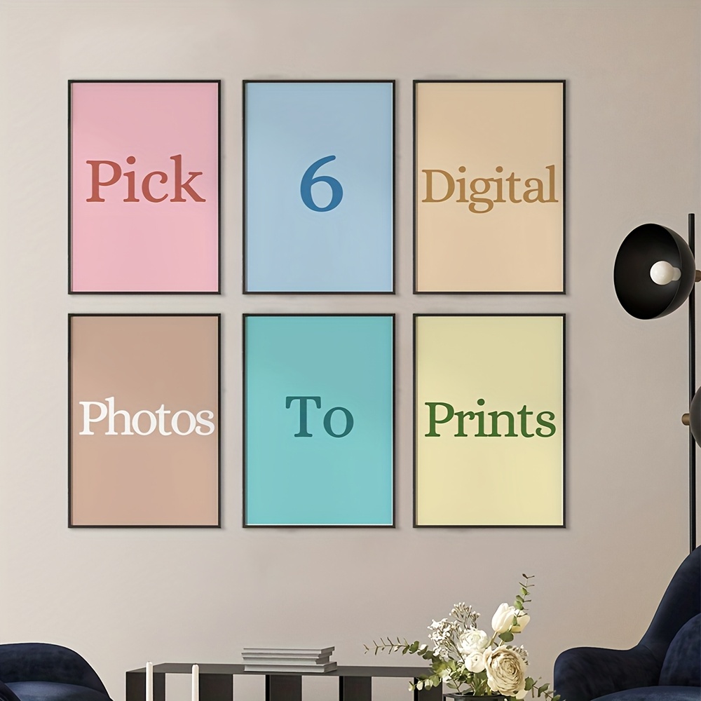 Photography Ideas - 6 Buah/Set Foto Cetak Kanvas Kustom