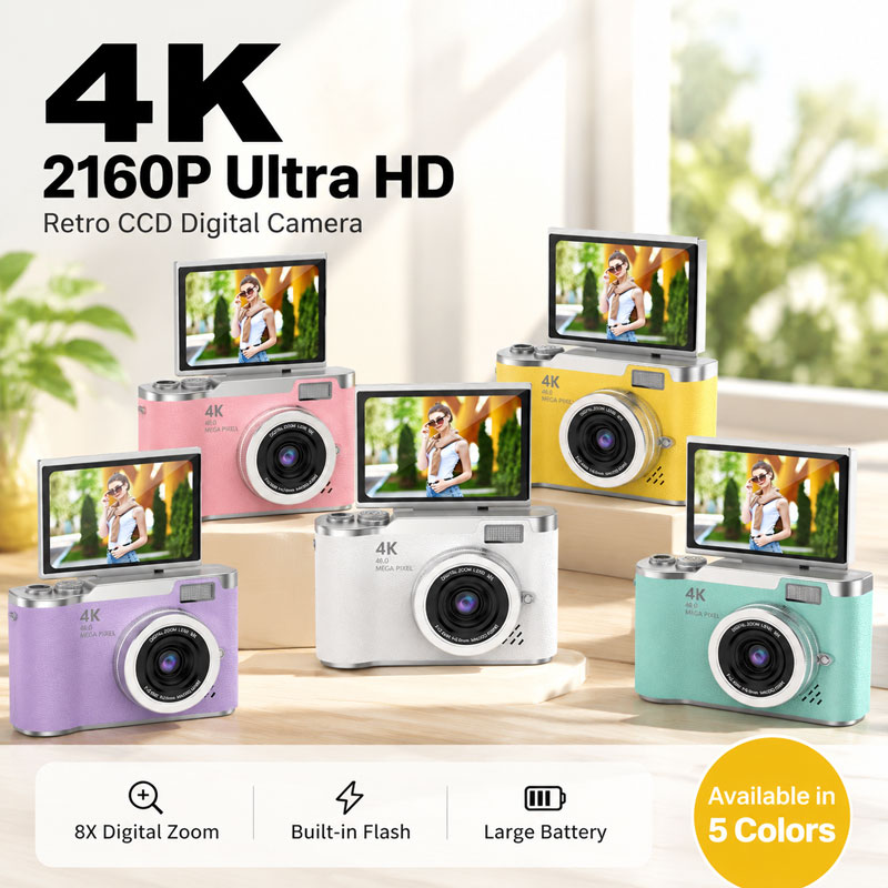 Photography Vintage Style - Kamera Digital 8X Zoom Digital Perekam