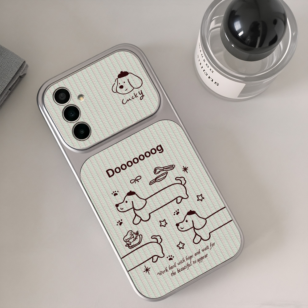 Casing Ponsel Kartun Dachshund - Camera Strap Leather ulasan dan harga