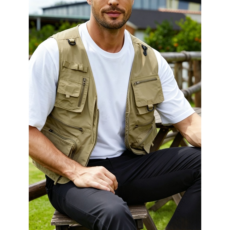 Rompi Outdoor Pria Baru Multif - Photography Of A Man ulasan dan harga