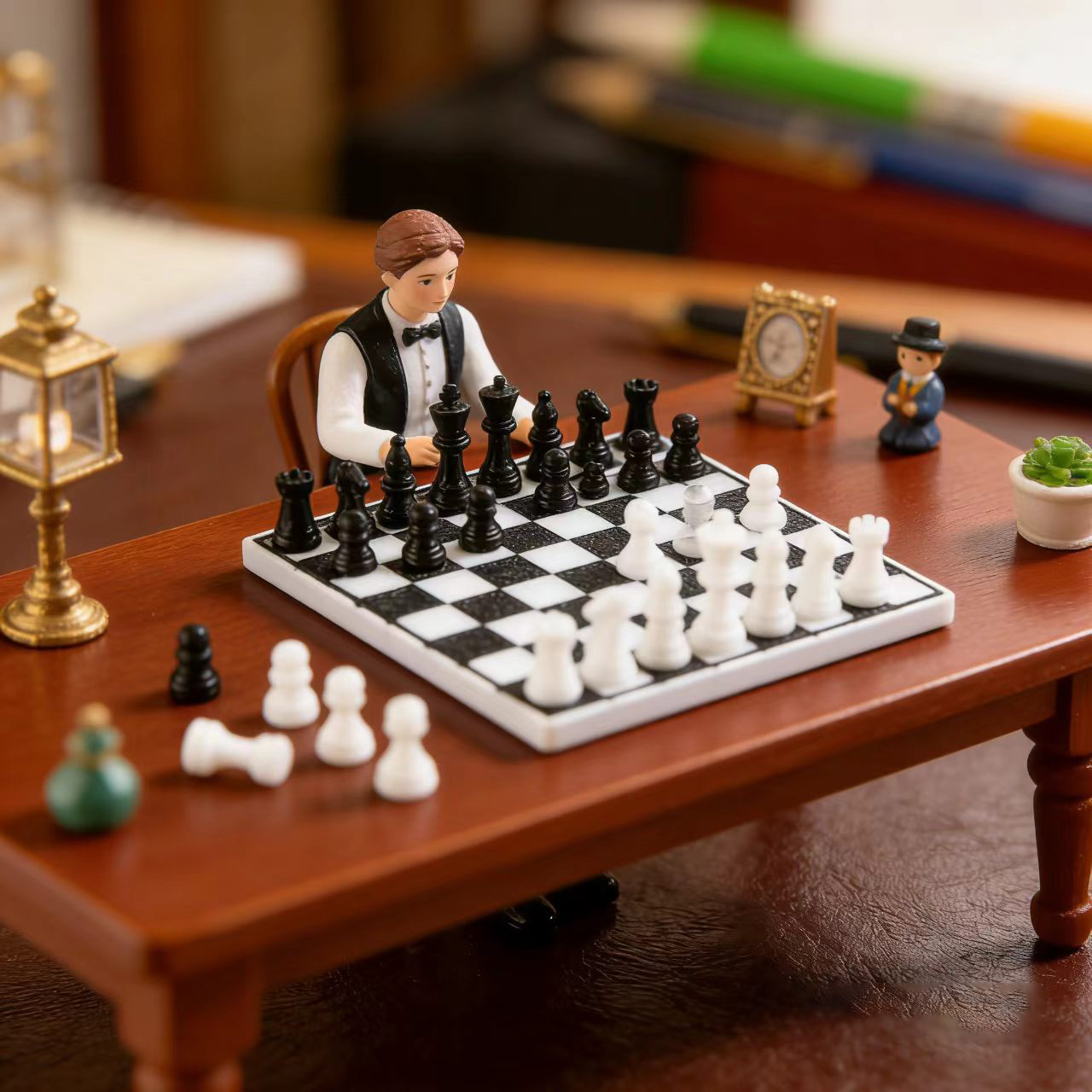 1set/Miniatur set catur hitam  - Photography Ideas ulasan dan harga