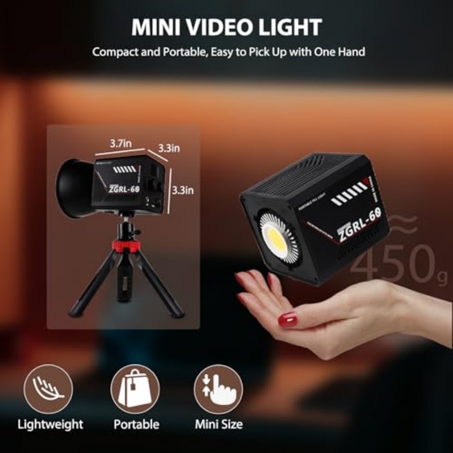 Lampu Video LED COB 60W Portab - Photography Studio ulasan dan harga