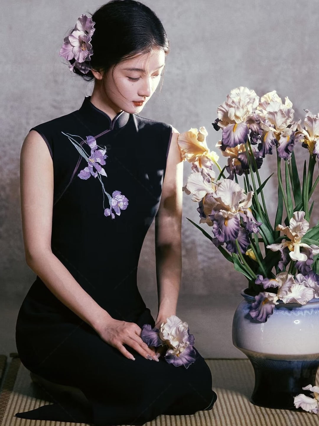 Gaun Bordir Hitam Vintage Gaya - Photography Vintage Style ulasan dan harga