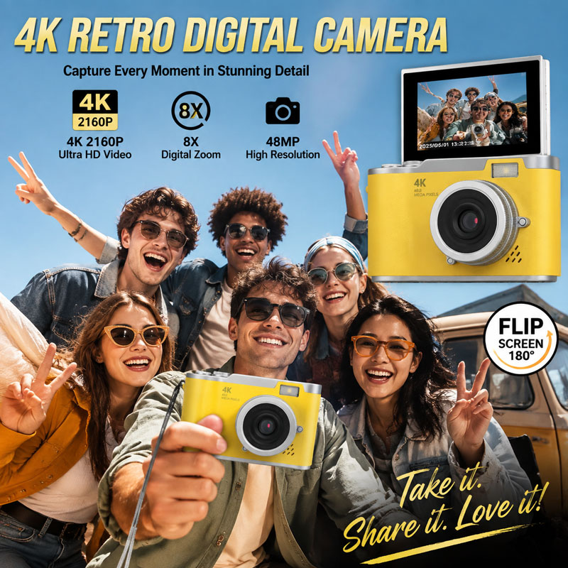 Kamera Digital 8X Zoom Digital - Photography Vintage Style ulasan dan harga