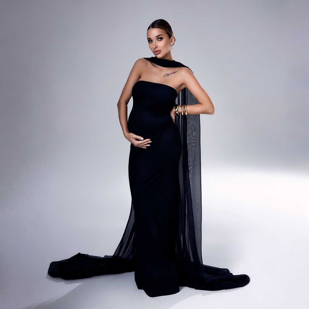 Gaun Fotografi Kehamilan Hitam - Photography Youtube ulasan dan harga
